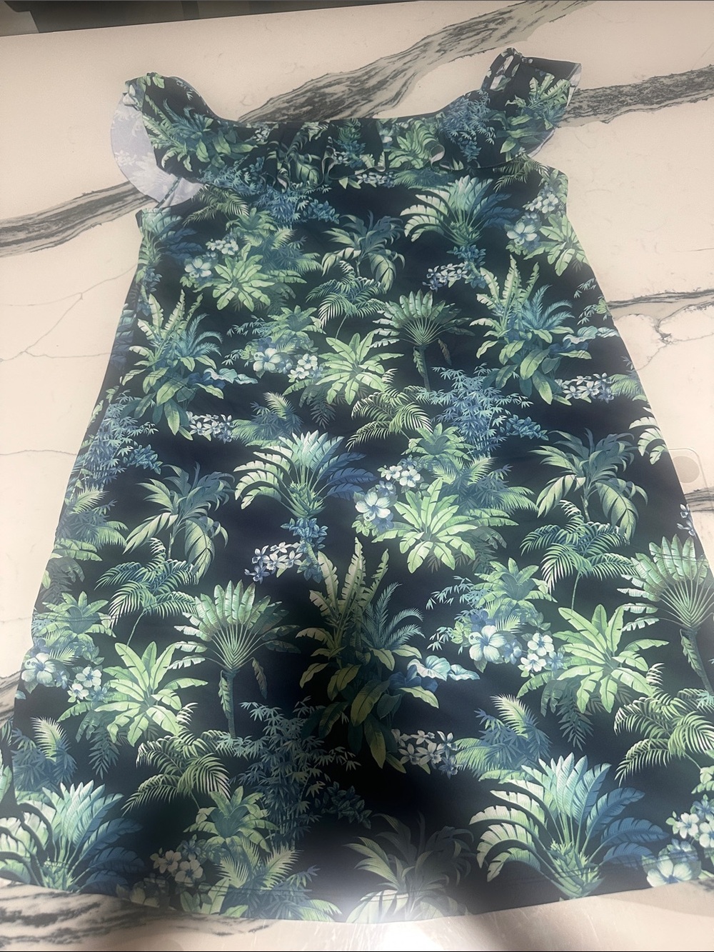 Tommy Bahama Navy Blue Tropical Print Women's Dress